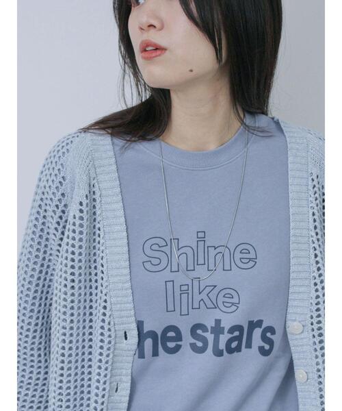 Samansa Mos2 blue（サマンサモスモスブルー）の「裏毛ロゴスウェット（Tシャツ/カットソー・レディース・グレー/オフホワイト/ブルー/ネイビー/イエロー・F）」の4枚目の写真