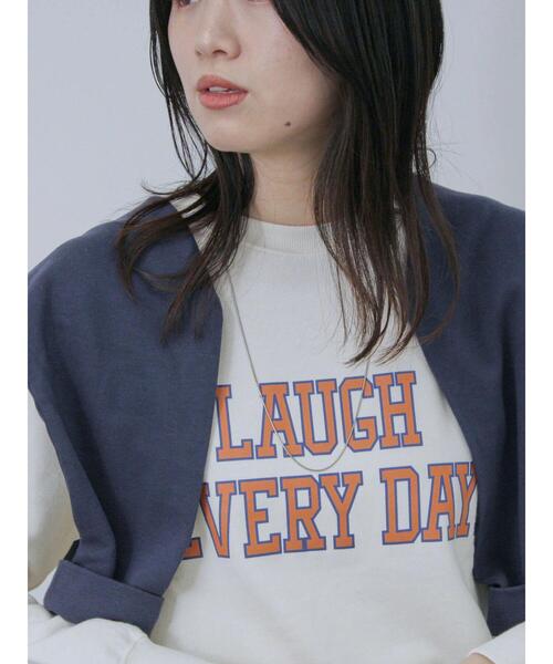 Samansa Mos2 blue（サマンサモスモスブルー）の「裏毛ロゴスウェット（Tシャツ/カットソー・レディース・グレー/オフホワイト/ブルー/ネイビー/イエロー・F）」の10枚目の写真