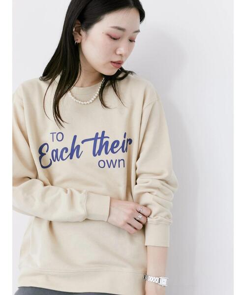 Samansa Mos2 blue（サマンサモスモスブルー）の「裏毛ロゴスウェット（Tシャツ/カットソー・レディース・グレー/オフホワイト/ブルー/ネイビー/イエロー・F）」の21枚目の写真