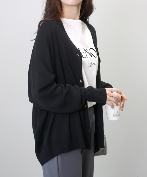 Aletta vita(アレッタビータ)の「リネンライクVネック2WAYカーディガン(カーディガン/ボレロ・レディース・ブラック/ライトブルー/ベージュ・FREE)」の9枚目の写真