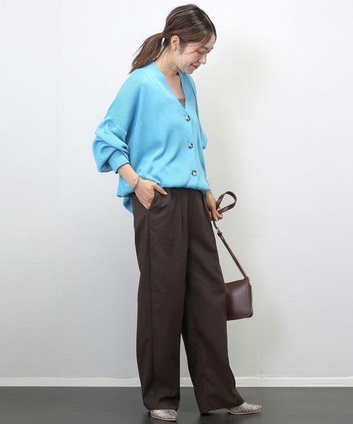 Aletta vita(アレッタビータ)の「リネンライクVネック2WAYカーディガン(カーディガン/ボレロ・レディース・ブラック/ライトブルー/ベージュ・FREE)」の16枚目の写真