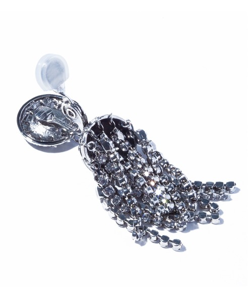 IRIS47(イリスフォーセブン)の「【IRIS 47】palace crystal fringe earring/パレス クリスタル フリンジ イヤリング(イヤリング・レディース・ブラック/シルバー・FREE)」の4枚目の写真