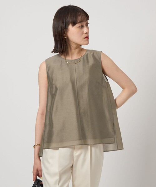 HEILIS ブラウス シャツ チュールシャーリングシアートップス