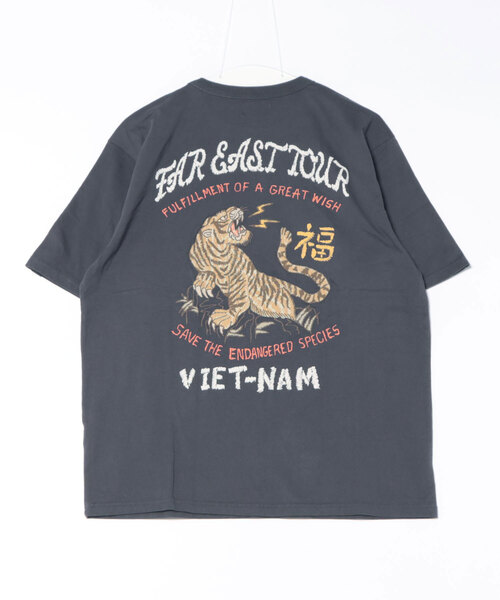 KRIFF MAYER(クリフメイヤー)の「スーベニアプリントT (虎)(Tシャツ/カットソー・メンズ・チャコール/オフホワイト/グレー/ブルー/イエロー・MEDIUM/X-LARGE/LARGE)」の7枚目の写真