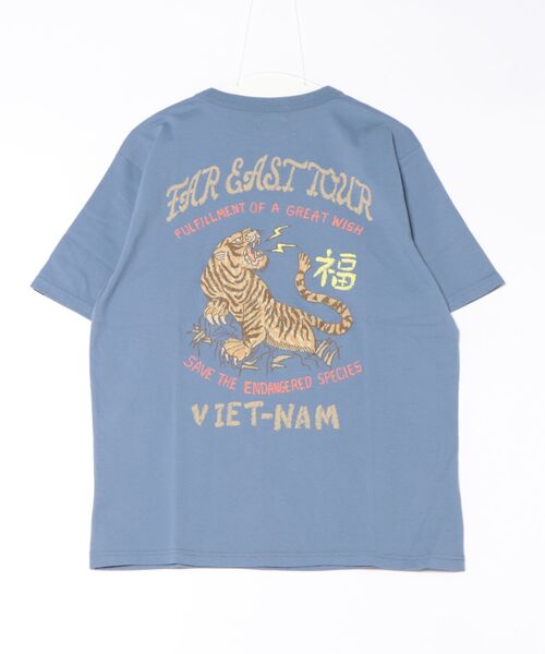 KRIFF MAYER(クリフメイヤー)の「スーベニアプリントT (虎)(Tシャツ/カットソー・メンズ・チャコール/オフホワイト/グレー/ブルー/イエロー・MEDIUM/X-LARGE/LARGE)」の8枚目の写真