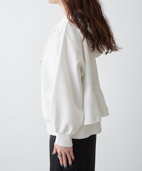 Another Branch olive des olive（アナザーブランチオリーブデオリーブ）の「【2025 Spring/Summer】ダンボールZIPパーカー（カーディガン/ボレロ・レディース・オフホワイト/ブルー/スミクロ/オートミール・FREE）」の17枚目の写真