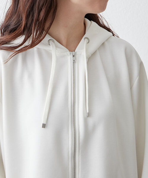 Another Branch olive des olive（アナザーブランチオリーブデオリーブ）の「【2025 Spring/Summer】ダンボールZIPパーカー（カーディガン/ボレロ・レディース・オフホワイト/ブルー/スミクロ/オートミール・FREE）」の19枚目の写真