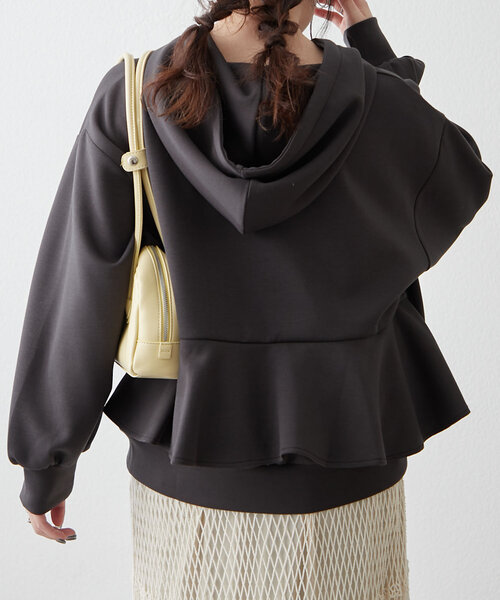 Another Branch olive des olive（アナザーブランチオリーブデオリーブ）の「【2025 Spring/Summer】ダンボールZIPパーカー（カーディガン/ボレロ・レディース・オフホワイト/ブルー/スミクロ/オートミール・FREE）」の7枚目の写真