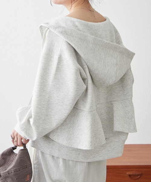 Another Branch olive des olive（アナザーブランチオリーブデオリーブ）の「【2025 Spring/Summer】ダンボールZIPパーカー（カーディガン/ボレロ・レディース・オフホワイト/ブルー/スミクロ/オートミール・FREE）」の22枚目の写真