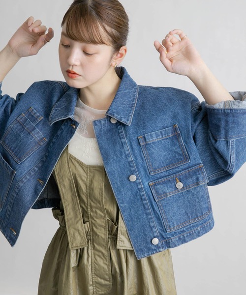 土日限定価格！ KBF 2WAYカラーデニムブルゾン KBF｜2WAYカラーデニム