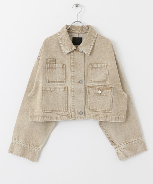 KBF(ケイビーエフ)の「WIDEデニムジャケット(デニムジャケット・レディース・ブルー/ベージュ・ONE)」の17枚目の写真