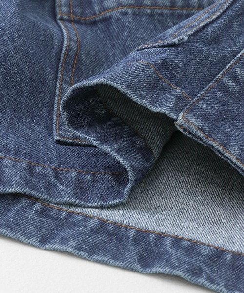 KBF(ケイビーエフ)の「WIDEデニムジャケット(デニムジャケット・レディース・ブルー/ベージュ・ONE)」の21枚目の写真