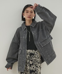 Shelly island | ダブルZIPデニムブルゾン(デニムジャケット)