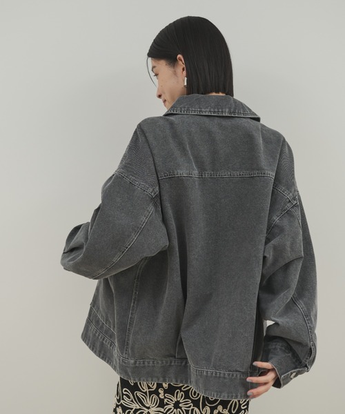 Shelly island(シェリーアイランド)の「ダブルZIPデニムブルゾン(デニムジャケット・レディース・ブルー/ブラック・FREE)」の6枚目の写真