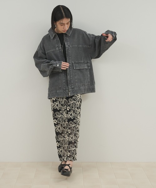 Shelly island(シェリーアイランド)の「ダブルZIPデニムブルゾン(デニムジャケット・レディース・ブルー/ブラック・FREE)」の10枚目の写真