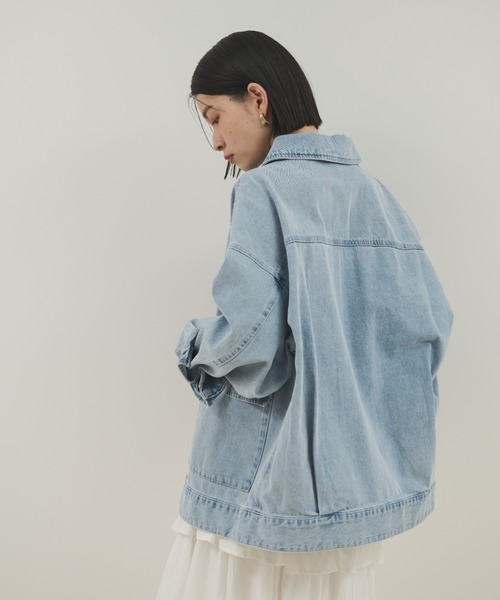 Shelly island(シェリーアイランド)の「ダブルZIPデニムブルゾン(デニムジャケット・レディース・ブルー/ブラック・FREE)」の18枚目の写真