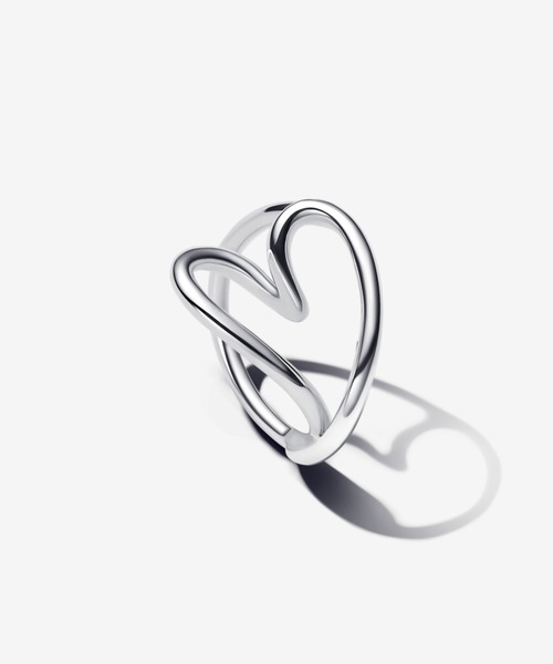 【新品未使用】Pandora オーガニカリーシェイプド ハート シルバーリング オーガニカリー シェイプド ハート シルバー リング（リング