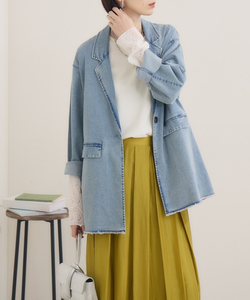 Paradise Picnic（パラダイスピクニック）の「SUGAR ROSE　ビンテージデニムジャケット（デニムジャケット・レディース・ブルー/ネイビー・FREE）」の2枚目の写真