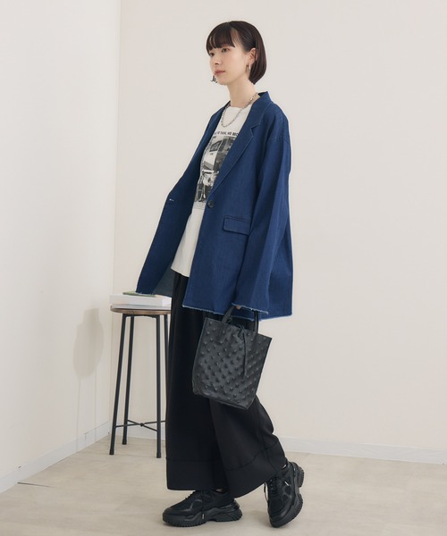 Paradise Picnic（パラダイスピクニック）の「SUGAR ROSE　ビンテージデニムジャケット（デニムジャケット・レディース・ブルー/ネイビー・FREE）」の7枚目の写真