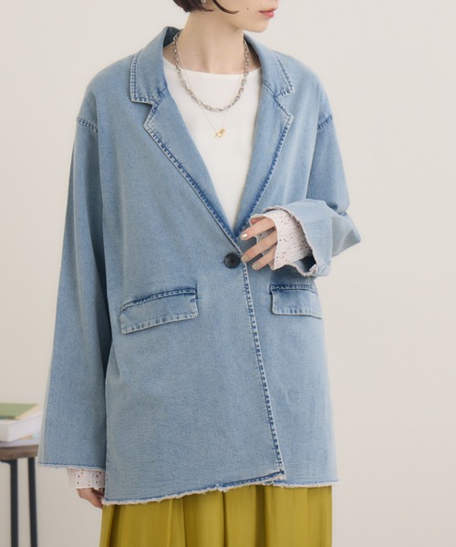 Paradise Picnic（パラダイスピクニック）の「SUGAR ROSE　ビンテージデニムジャケット（デニムジャケット・レディース・ブルー/ネイビー・FREE）」の17枚目の写真