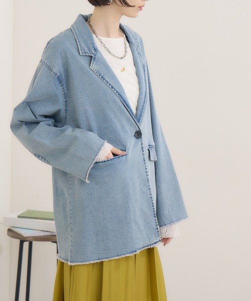 Paradise Picnic（パラダイスピクニック）の「SUGAR ROSE　ビンテージデニムジャケット（デニムジャケット・レディース・ブルー/ネイビー・FREE）」の19枚目の写真