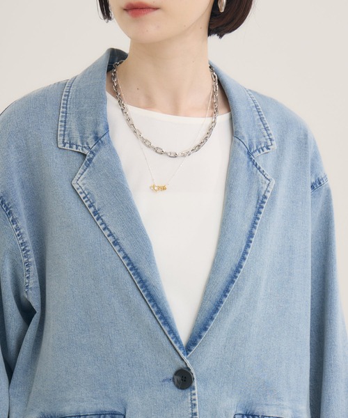 Paradise Picnic（パラダイスピクニック）の「SUGAR ROSE　ビンテージデニムジャケット（デニムジャケット・レディース・ブルー/ネイビー・FREE）」の11枚目の写真