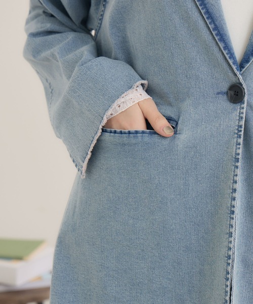 Paradise Picnic（パラダイスピクニック）の「SUGAR ROSE　ビンテージデニムジャケット（デニムジャケット・レディース・ブルー/ネイビー・FREE）」の12枚目の写真