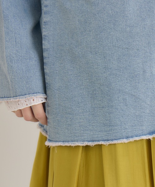 Paradise Picnic（パラダイスピクニック）の「SUGAR ROSE　ビンテージデニムジャケット（デニムジャケット・レディース・ブルー/ネイビー・FREE）」の13枚目の写真