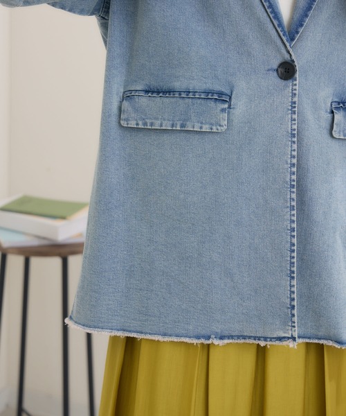 Paradise Picnic（パラダイスピクニック）の「SUGAR ROSE　ビンテージデニムジャケット（デニムジャケット・レディース・ブルー/ネイビー・FREE）」の8枚目の写真