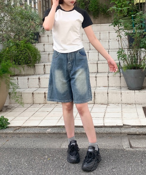 【新品未使用】ALLISON BROWN デニムハーフパンツ 新品未使用】ALLISON BROWN デニムハーフパンツ パンツ