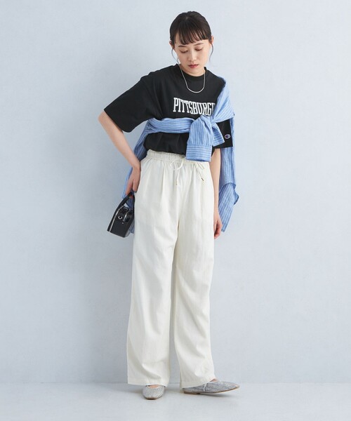 Champion（チャンピオン）の「【別注】＜Champion＞プリント Tシャツ（Tシャツ/カットソー・レディース・パープル/ブラック/ナチュラル/グレー/オフホワイト/ライム・FREE）」の16枚目の写真