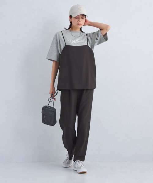 Champion（チャンピオン）の「【別注】＜Champion＞プリント Tシャツ（Tシャツ/カットソー・レディース・パープル/ブラック/ナチュラル/グレー/オフホワイト/ライム・FREE）」の18枚目の写真