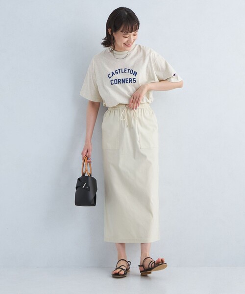 Champion（チャンピオン）の「【別注】＜Champion＞プリント Tシャツ（Tシャツ/カットソー・レディース・パープル/ブラック/ナチュラル/グレー/オフホワイト/ライム・FREE）」の20枚目の写真