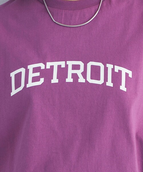 Champion（チャンピオン）の「【別注】＜Champion＞プリント Tシャツ（Tシャツ/カットソー・レディース・パープル/ブラック/ナチュラル/グレー/オフホワイト/ライム・FREE）」の10枚目の写真