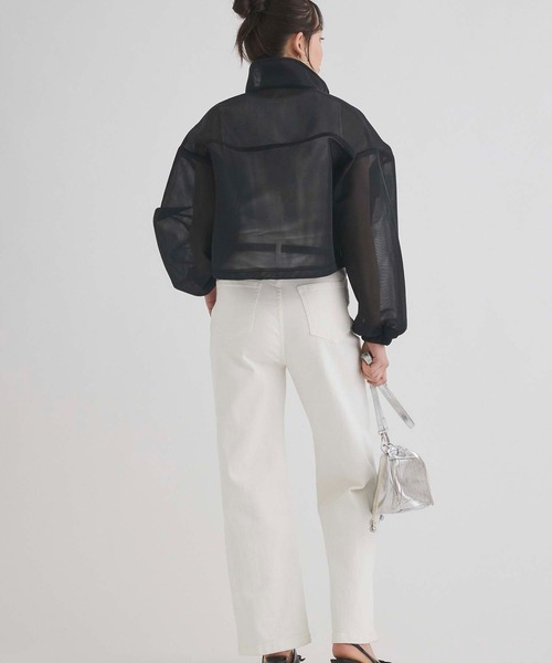 Edit Sheen(エディットシーン)の「ドロストシアーニットブルゾン(ブルゾン・レディース・ホワイト/ブラック/ブルー・M)」の21枚目の写真