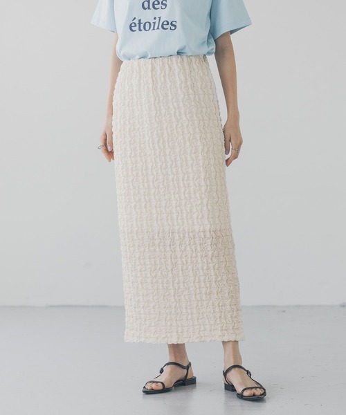 LOWRYS FARM(ローリーズファーム)の「ポコポコタイトスカート 289810(スカート・レディース・グリーン/アイボリー/ブラック・FREE)」の9枚目の写真