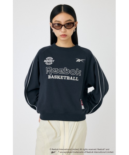 MOUSSY（マウジー）の「REEBOK PIPING SWEAT プルオーバー（スウェット・レディース・ネイビー/ブラック/オフホワイト・FREE）」の8枚目の写真