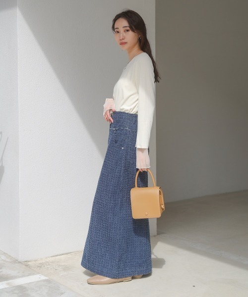 Bab(バブ)の「袖スリットチュールカットトップス(Tシャツ/カットソー・レディース・ピンク/チャコールグレー/アイボリー・FREE)」の9枚目の写真