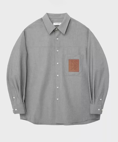 WESTBOY（ウエストボーイ）の「フェイクレザーポケットシャツ NNS25S1TP01【NANS STUDIO】（シャツ/ブラウス・メンズ・カーキ/グレー・XL/M/L）」の17枚目の写真