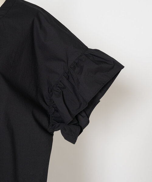 BEARDSLEY(ビアズリー)の「フリルスリーブサロペット(つなぎ/オールインワン・レディース・ブラック・FREE)」の15枚目の写真