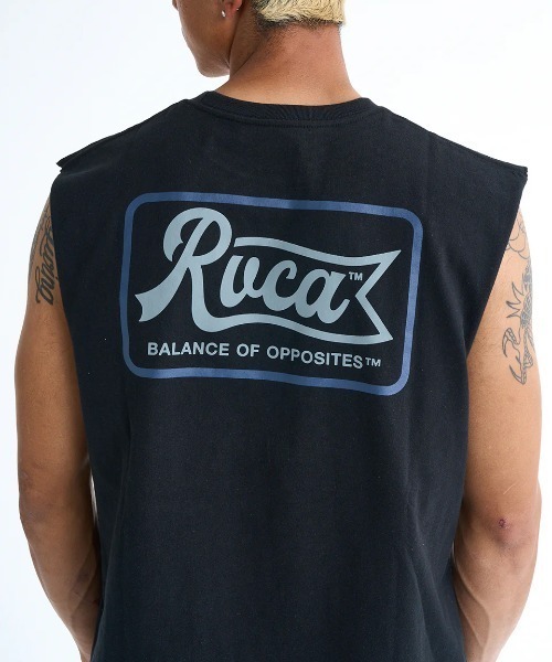 RVCA(ルーカ)の「RVCA メンズ PEN SCRIPT TT タンクトップ 【2025年春夏モデル】/ルーカバックプリントカットオフタンクトップ(タンクトップ・メンズ・ブラック/ブラック系その他/ホワイト/グリーン系その他・SMALL/MEDIUM/LARGE/X-LARGE)」の8枚目の写真