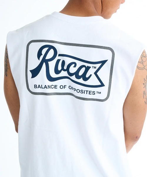 RVCA(ルーカ)の「RVCA メンズ PEN SCRIPT TT タンクトップ 【2025年春夏モデル】/ルーカバックプリントカットオフタンクトップ(タンクトップ・メンズ・ブラック/ブラック系その他/ホワイト/グリーン系その他・SMALL/MEDIUM/LARGE/X-LARGE)」の6枚目の写真