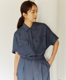 【洗える・カセット服】バックサテン ドルマンブラウス/お仕事・通勤・セットアップ対応