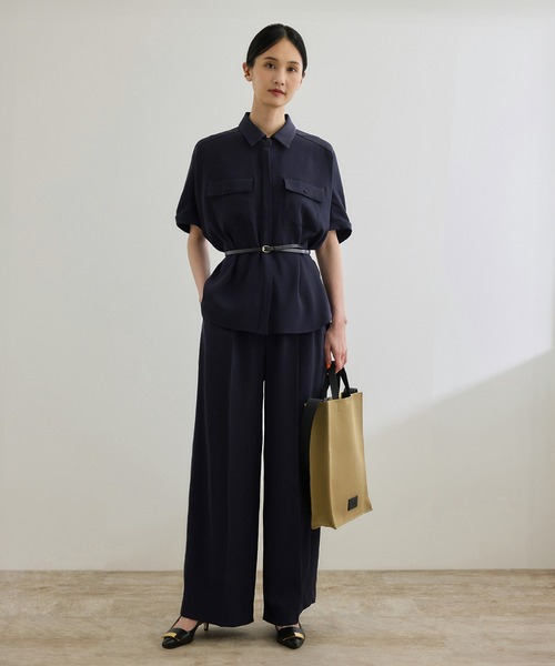 ブラウス シャツ 「洗える・カセット服」バックサテン ドルマンブラウス/お仕事・通勤・セットアップ対応 レディース 洗える・カセット服】バックサテン ドルマンブラウス/お仕事