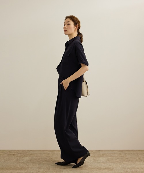 ブラウス シャツ 「洗える・カセット服」バックサテン ドルマンブラウス/お仕事・通勤・セットアップ対応 レディース 洗える・カセット服】バックサテン ドルマンブラウス/お仕事
