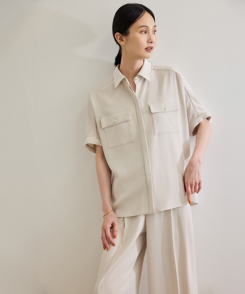 ブラウス シャツ 「洗える・カセット服」バックサテン ドルマンブラウス/お仕事・通勤・セットアップ対応 レディース 洗える・カセット服】バックサテン ドルマンブラウス/お仕事