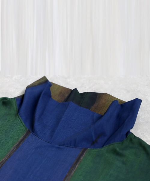 antiqua(アンティカ)の「アート柄ハイネックワンピース(ワンピース・レディース・ブルー系その他・ONESIZE)」の13枚目の写真