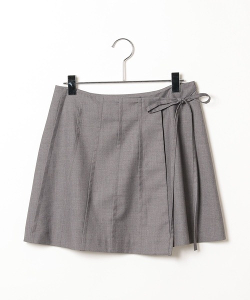 PAGEBOY（ページボーイ）の「プリーツラップミニスカート（スカート・レディース・ブラック/グレー・FREE）」の10枚目の写真