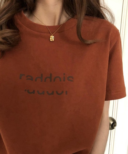 Lace Ladies(レースレディース)の「配色 ロゴプリント クルーネック 半袖 Tシャツ(Tシャツ/カットソー・レディース・ブラウン/ベージュ/ブラック・M/XL)」の9枚目の写真