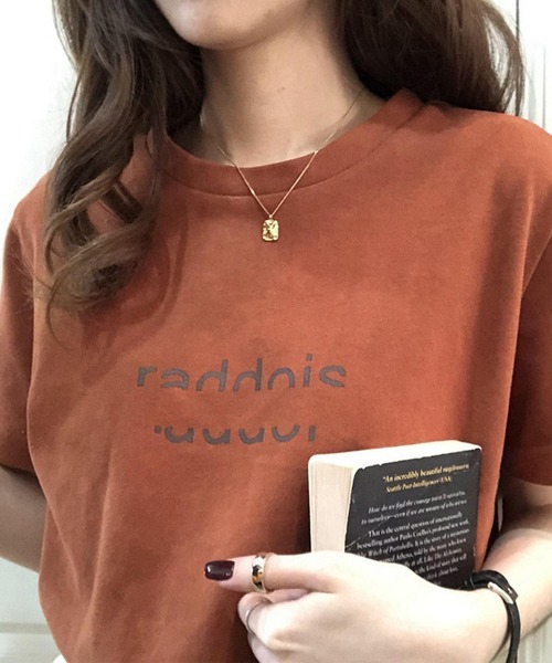 Lace Ladies(レースレディース)の「配色 ロゴプリント クルーネック 半袖 Tシャツ(Tシャツ/カットソー・レディース・ブラウン/ベージュ/ブラック・M/XL)」の10枚目の写真